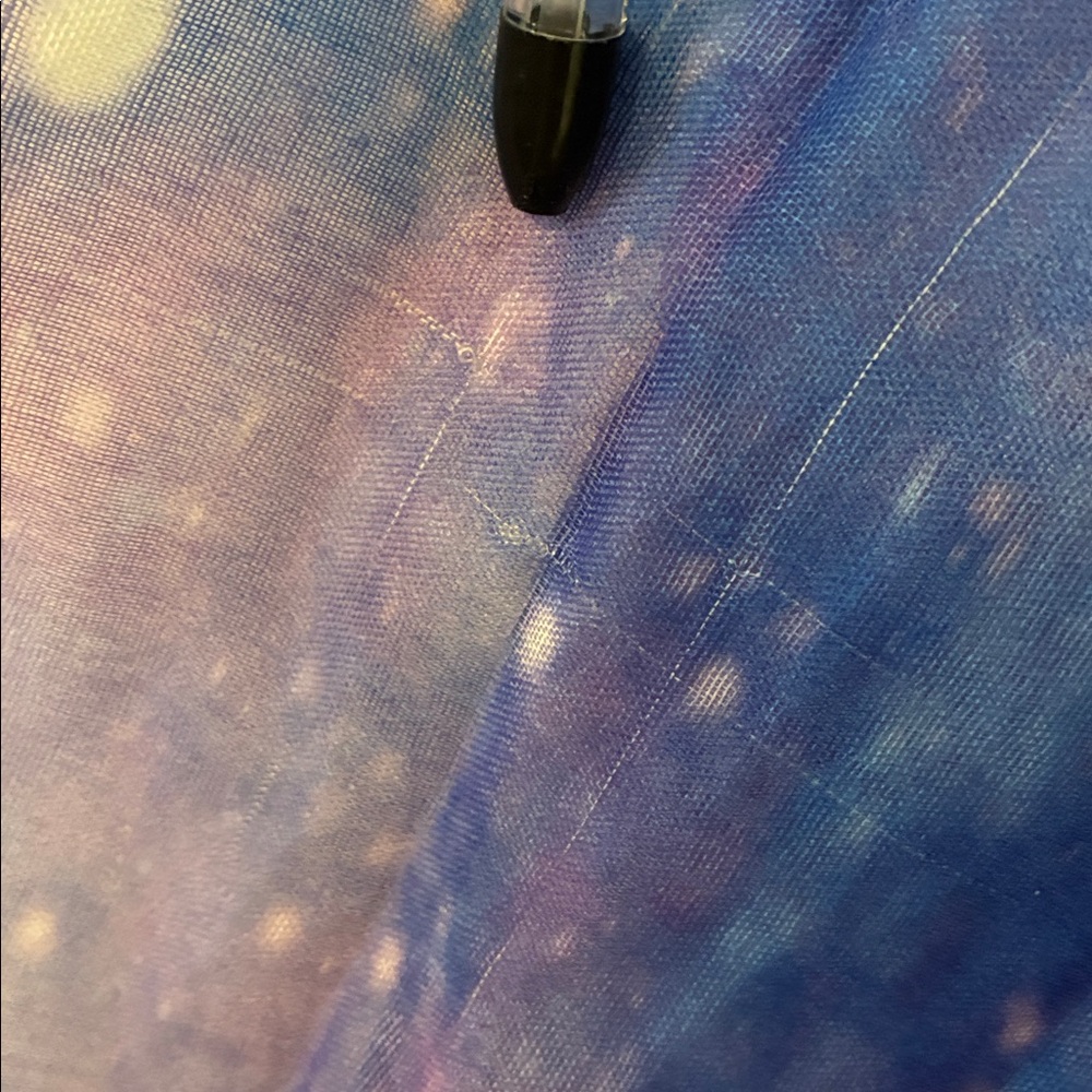 Blue Pink Purple Galaxy Sky Pattern Head Wrap Scarf Sheer Fabric - Picture 9 of 10
